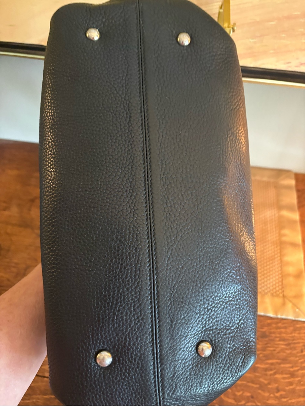 Salvatore Ferragamo Black Pebble Leather Sofia Shoulder Handbag Made In Italy - Picture 9 of 14